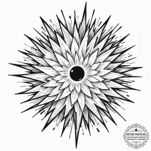 Tattoo sketch a supernova explosion, but the... - эскиз тату (№1752247263_0, 11.07.2025 15:21) — tattoo-photo.ru
