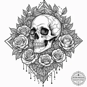 Tattoo design a glowing "victory screen" with... - эскиз тату (№1752249490_0, 11.07.2025 15:58) — tattoo-photo.ru