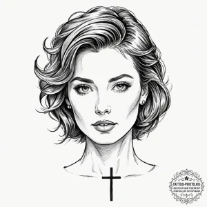 Tattoo sketch a subtle profile of a face in t... - эскиз тату (№1752251937_0, 11.07.2025 16:38) — tattoo-photo.ru