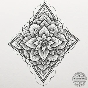 Fractal pattern, tattoo drawing outline, on a... - эскиз тату (№1752253881_0, 11.07.2025 17:11) — tattoo-photo.ru
