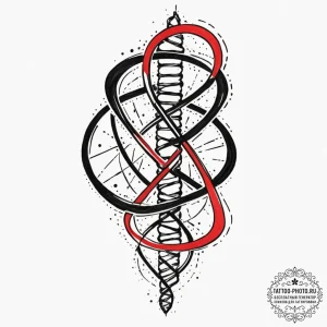 Tattoo sketch a person's dna helix, but the s... - эскиз тату (№1752254547_0, 11.07.2025 17:22) — tattoo-photo.ru