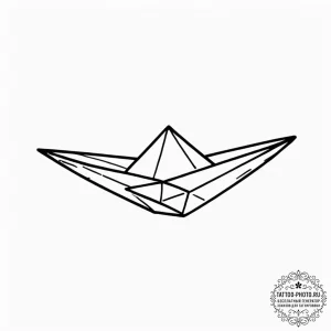 Tattoo sketch a tiny, whimsical paper boat or... - эскиз тату (№1752255886_0, 11.07.2025 17:44) — tattoo-photo.ru