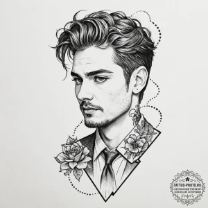 A sketch of the main character from memento,... - эскиз тату (№1752257310_0, 11.07.2025 18:08) — tattoo-photo.ru