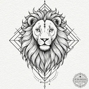 Tattoo sketch a leo lion's mane transforming... - эскиз тату (№1752257394_0, 11.07.2025 18:09) — tattoo-photo.ru