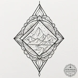Tattoo sketch a symbol representing a signifi... - эскиз тату (№1752259156_0, 11.07.2025 18:39) — tattoo-photo.ru