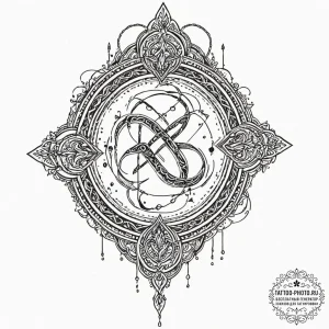 131. tattoo sketch: the rune "klad," depicted... - эскиз тату (№1752259992_0, 11.07.2025 18:53) — tattoo-photo.ru