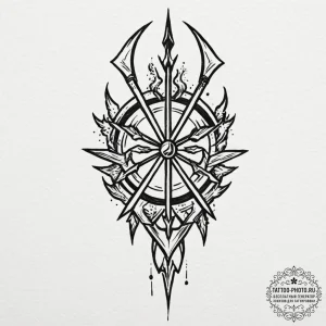 Tattoo sketch a sagittarius symbol formed by... - эскиз тату (№1752261667_0, 11.07.2025 19:21) — tattoo-photo.ru