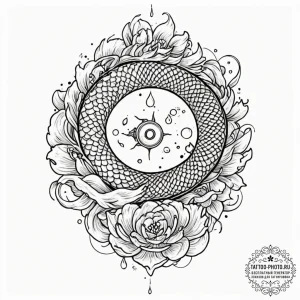 Tattoo design a door that is also a clock fac... - эскиз тату (№1752263684_0, 11.07.2025 19:54) — tattoo-photo.ru