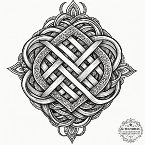 Tattoo sketch a mystic knot that begins on on... - эскиз тату (№1752265700_0, 11.07.2025 20:28) — tattoo-photo.ru