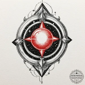 Tattoo sketch a mysterious, glowing orb or cr... - эскиз тату (№1752269798_0, 11.07.2025 21:36) — tattoo-photo.ru