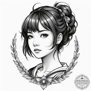 A neo-traditional portrait of chihiro/sen, lo... - эскиз тату (№1752272644_0, 11.07.2025 22:24) — tattoo-photo.ru