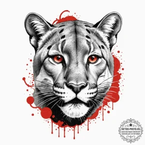 Cougar, artistic tattoo sketch, soft whip sha... - эскиз тату (№1752273901_0, 11.07.2025 22:45) — tattoo-photo.ru
