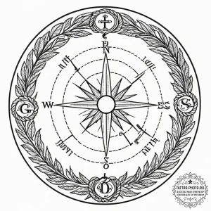 Tattoo sketch a stylized "warding circle" wit... - эскиз тату (№1752276594_0, 11.07.2025 23:29) — tattoo-photo.ru