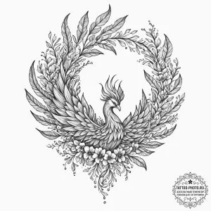 Tattoo sketch a plant growing from a pile of... - эскиз тату (№1752278117_0, 11.07.2025 23:55) — tattoo-photo.ru