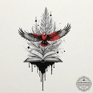 A watercolor sketch of the floating feather f... - эскиз тату (№1752279796_0, 12.07.2025 00:23) — tattoo-photo.ru