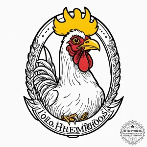 The los pollos hermanos logo, artistic tattoo... - эскиз тату (№1752281905_0, 12.07.2025 00:58) — tattoo-photo.ru