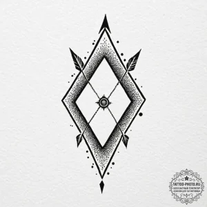 Tattoo design a "rank up" arrow with a challe... - эскиз тату (№1752282073_0, 12.07.2025 01:01) — tattoo-photo.ru