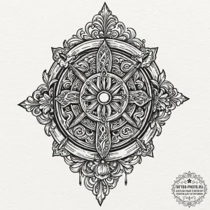 Tattoo design a family crest redesigned in a... - эскиз тату (№1752283653_0, 12.07.2025 01:27) — tattoo-photo.ru
