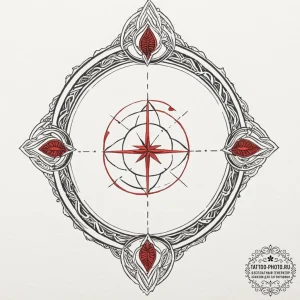 68. tattoo sketch: a "alatyr" rune as the cor... - эскиз тату (№1752283730_0, 12.07.2025 01:28) — tattoo-photo.ru