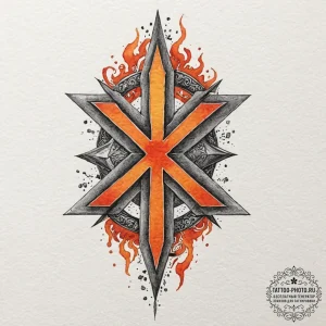80. tattoo sketch: watercolor "sila" rune in... - эскиз тату (№1752285410_0, 12.07.2025 01:56) — tattoo-photo.ru