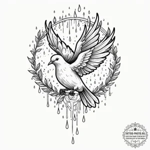 Neo-traditional tattoo of the glowing "tears... - эскиз тату (№1752286328_0, 12.07.2025 02:12) — tattoo-photo.ru