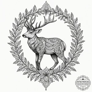 Animals & wildlife, tattoo line art, dotwork... - эскиз тату (№1752286496_0, 12.07.2025 02:14) — tattoo-photo.ru