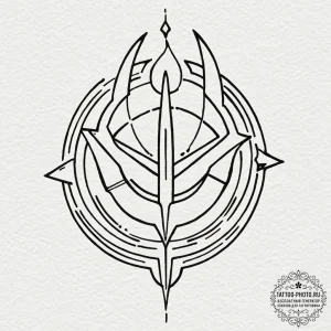 30. linework design of the "this is the way"... - эскиз тату (№1752289676_0, 12.07.2025 03:07) — tattoo-photo.ru