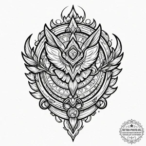 Tattoo sketch a family crest (generic, non-sp... - эскиз тату (№1752290261_0, 12.07.2025 03:17) — tattoo-photo.ru