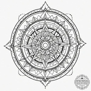 Tattoo sketch a stylized representation of th... - эскиз тату (№1752290846_0, 12.07.2025 03:27) — tattoo-photo.ru