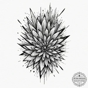 Tattoo sketch a digital shield with glitching... - эскиз тату (№1752290930_0, 12.07.2025 03:28) — tattoo-photo.ru