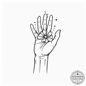 Tattoo sketch a hand holding a glowing "save... - эскиз тату (№1752291429_0, 12.07.2025 03:37) — tattoo-photo.ru