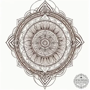 Sacred geometry sleeve, tattoo line art, clea... - эскиз тату (№1752291685_0, 12.07.2025 03:41) — tattoo-photo.ru