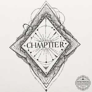 Tattoo design a "chapter 1" text with a signi... - эскиз тату (№1752292606_0, 12.07.2025 03:56) — tattoo-photo.ru