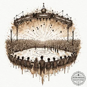 Tattoo design an abstract representation of a... - эскиз тату (№1752292690_0, 12.07.2025 03:58) — tattoo-photo.ru