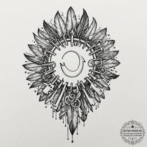 Tattoo design a set of keys on a ring, but ea... - эскиз тату (№1752294532_0, 12.07.2025 04:28) — tattoo-photo.ru