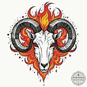 Tattoo sketch an aries symbol formed by styli... - эскиз тату (№1752294614_0, 12.07.2025 04:30) — tattoo-photo.ru