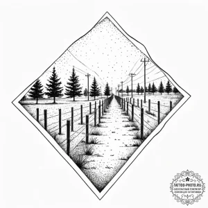 Tattoo design a minimalist representation of... - эскиз тату (№1752294699_0, 12.07.2025 04:31) — tattoo-photo.ru
