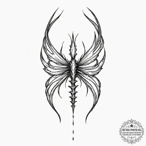 Tattoo sketch a small, subtle symbol on the r... - эскиз тату (№1752297038_0, 12.07.2025 05:10) — tattoo-photo.ru