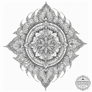 Tattoo design a tiny, abstract representation... - эскиз тату (№1752298041_0, 12.07.2025 05:27) — tattoo-photo.ru