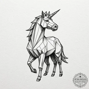 The origami unicorn from blade runner, tattoo... - эскиз тату (№1752298794_0, 12.07.2025 05:39) — tattoo-photo.ru
