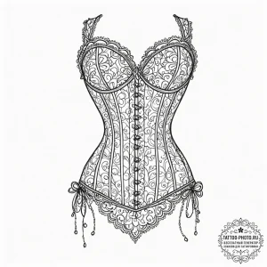 Tattoo design a lace pattern forming a sensua... - эскиз тату (№1752298962_0, 12.07.2025 05:42) — tattoo-photo.ru