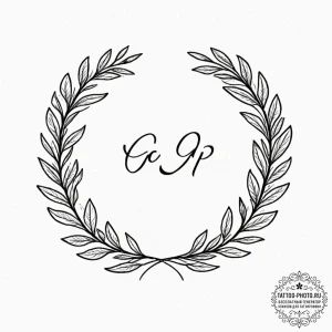 Tattoo design a stylized "gg wp" good game we... - эскиз тату (№1752299549_0, 12.07.2025 05:52) — tattoo-photo.ru