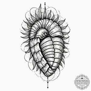 Trilobite fossil, tattoo flash sheet design,... - эскиз тату (№1752300049_0, 12.07.2025 06:00) — tattoo-photo.ru