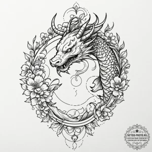 Tattoo sketch a floral design for each zodiac... - эскиз тату (№1752300895_0, 12.07.2025 06:14) — tattoo-photo.ru