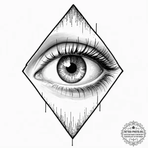 Tattoo design a gamer's eye with a pixelated... - эскиз тату (№1752301652_0, 12.07.2025 06:27) — tattoo-photo.ru
