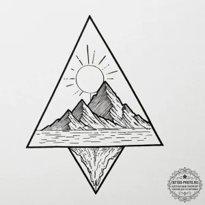 Tattoo sketch a solid blackwork triangle poin... - эскиз тату (№1752301903_0, 12.07.2025 06:31) — tattoo-photo.ru
