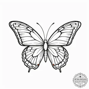 Tattoo sketch a butterfly with its wings bein... - эскиз тату (№1752302574_0, 12.07.2025 06:42) — tattoo-photo.ru