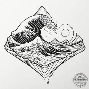 Tattoo design an abstract interpretation of a... - эскиз тату (№1752302743_0, 12.07.2025 06:45) — tattoo-photo.ru