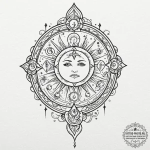 Tattoo sketch a personalized tarot card with... - эскиз тату (№1752303418_0, 12.07.2025 06:56) — tattoo-photo.ru
