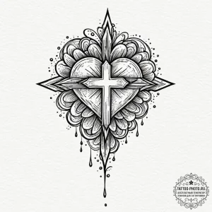 Tattoo design a tiny heart or star on the ank... - эскиз тату (№1752304419_0, 12.07.2025 07:13) — tattoo-photo.ru